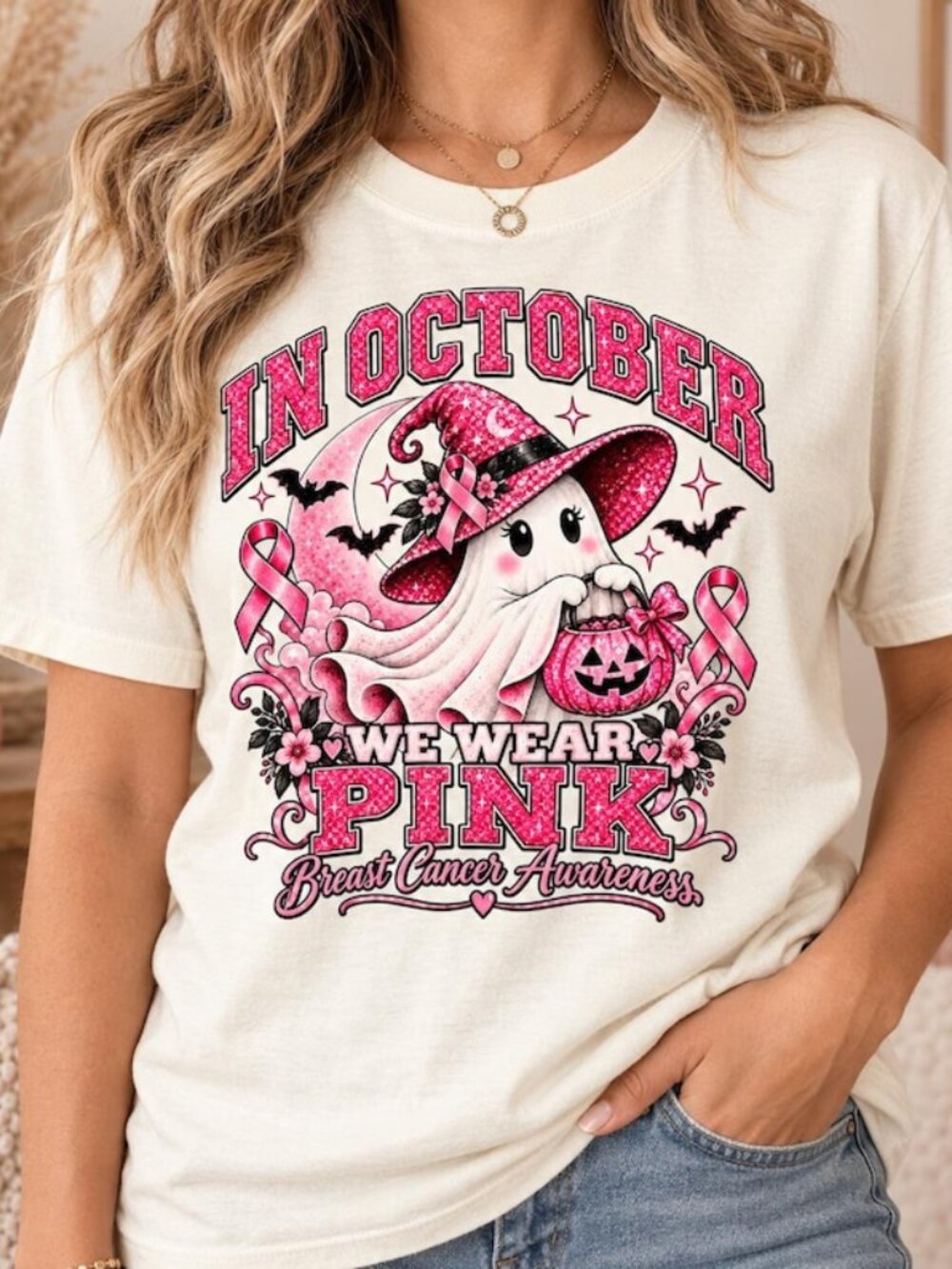Breast Cancer Awareness Shirt, In October We Wear Pink Tee